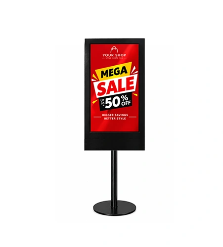 24 Inch Pole Mount Digital Standee