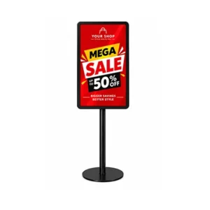 24 Inch Pole Mount Royal Digital Standee